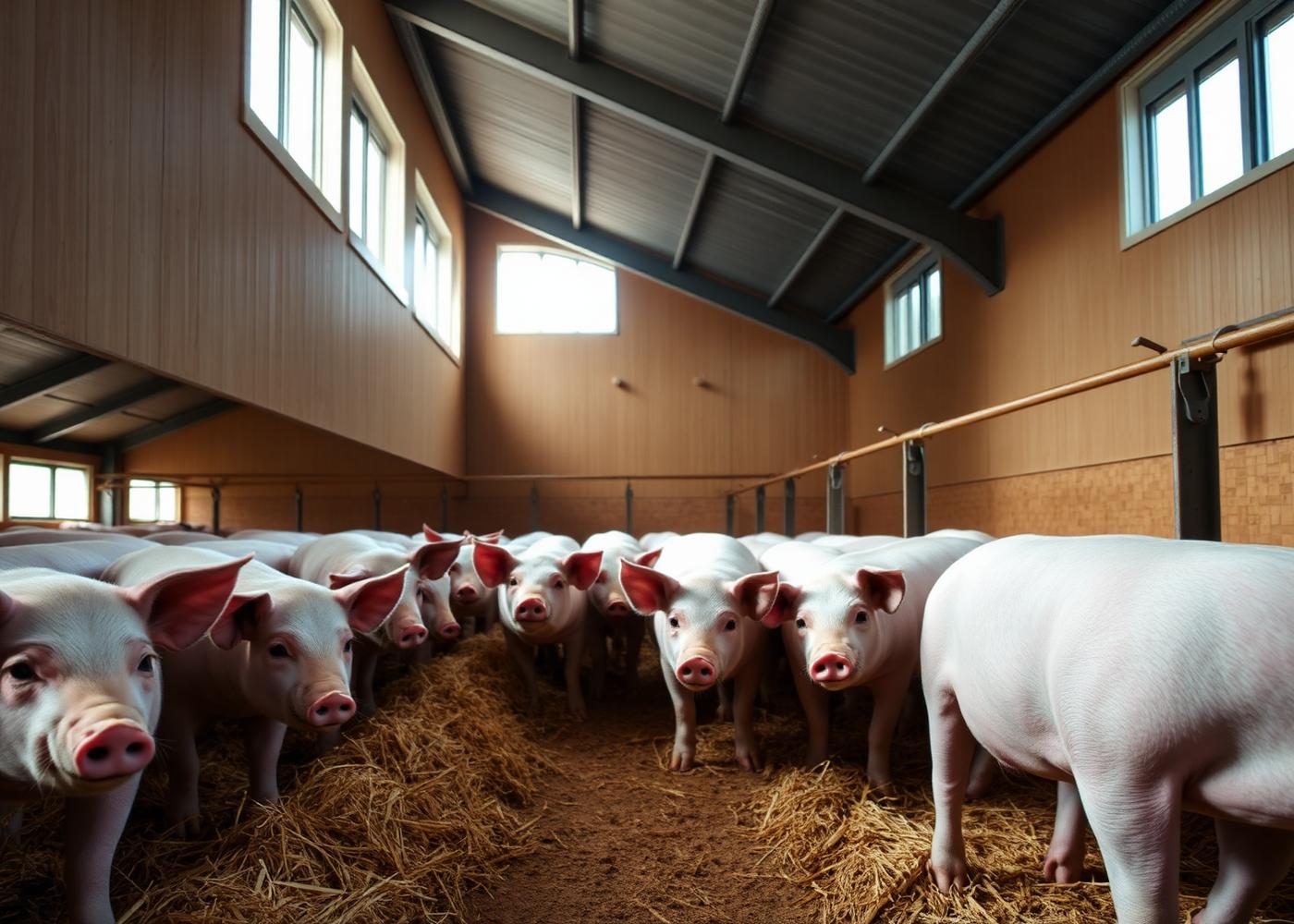 Moderne Ferkelaufzucht und Schweinemast